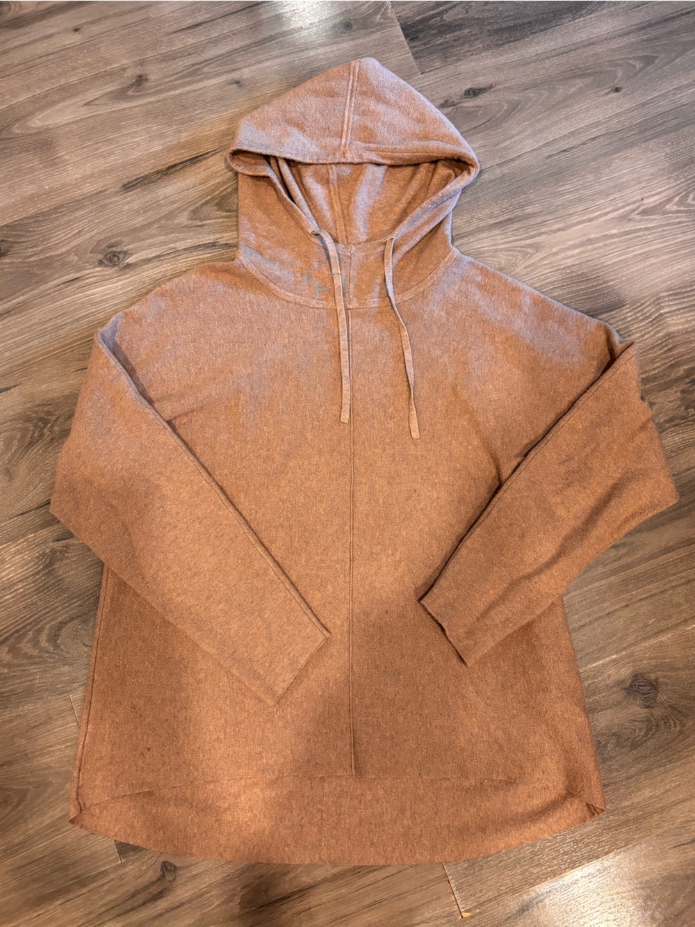Quince Heathered Taupe Hooded Pullover